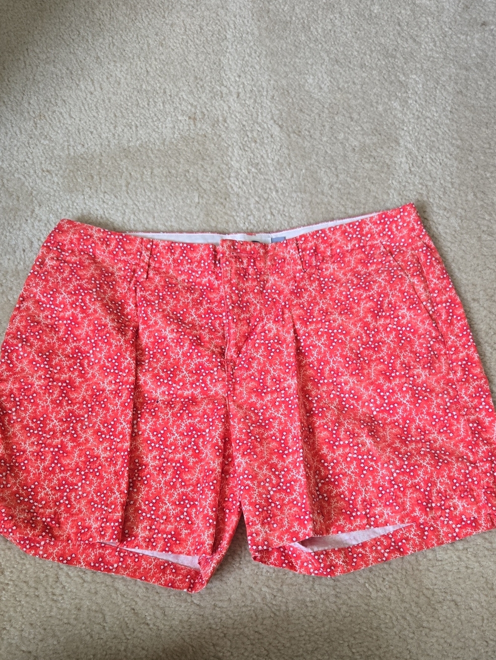 Women’s Red Floral Print Shorts